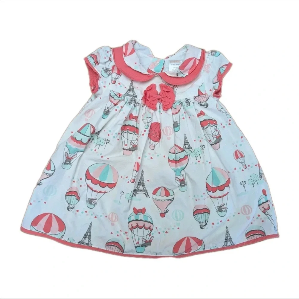 SPECIAL Vintage Dress Gymboree 6-12 M Hot Air Balloon Peter Pan Collar RARE
